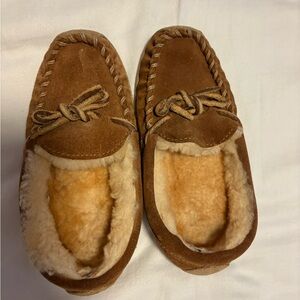 L.L. Bean Kids Moccasins - Brown and Cream